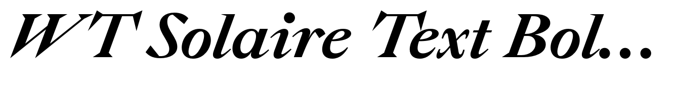 WT Solaire Text Bold Italic